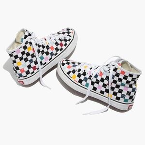 Vans Unisex SK8-Hi Decon High-Top Sneakers in Party Checkerboard Size 6